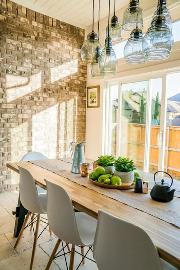 Bright staged living room